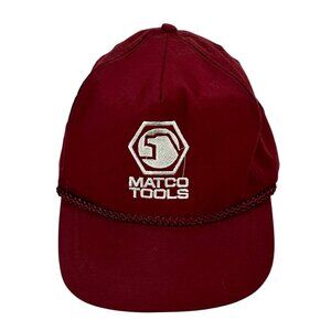 Vintage Matco Tools Burgundy Snapback Hat With Embroidered Logo & Rope Detail